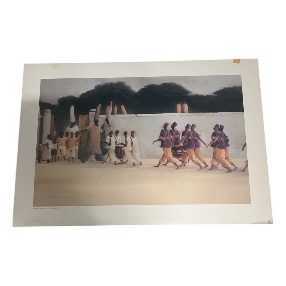 Vintage Earl Jackson  A Place of Crossing - Print - African American Art Decor